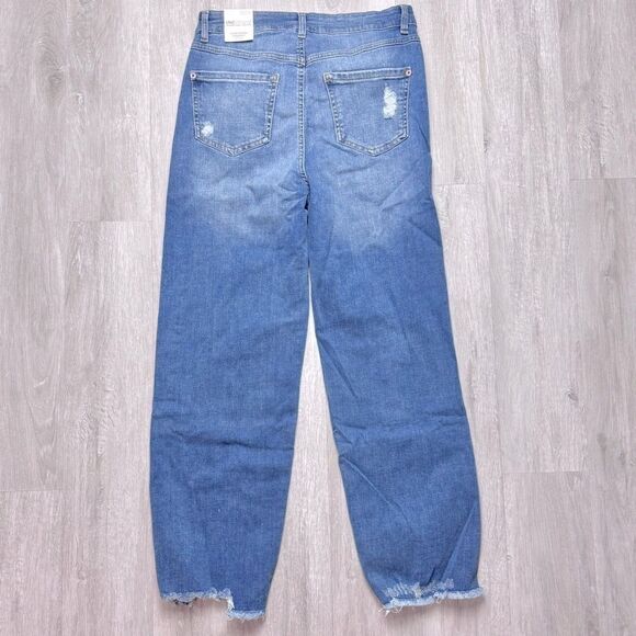 INC Women's High Waist Distressed Straight Leg Jeans 14/32 - Picture 5 of 5